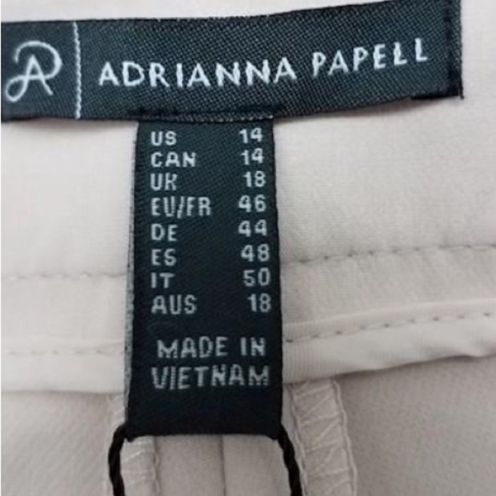 Women's ADRIANNA PAPELL Pink Pants 14 NWT - Picture 3 of 5